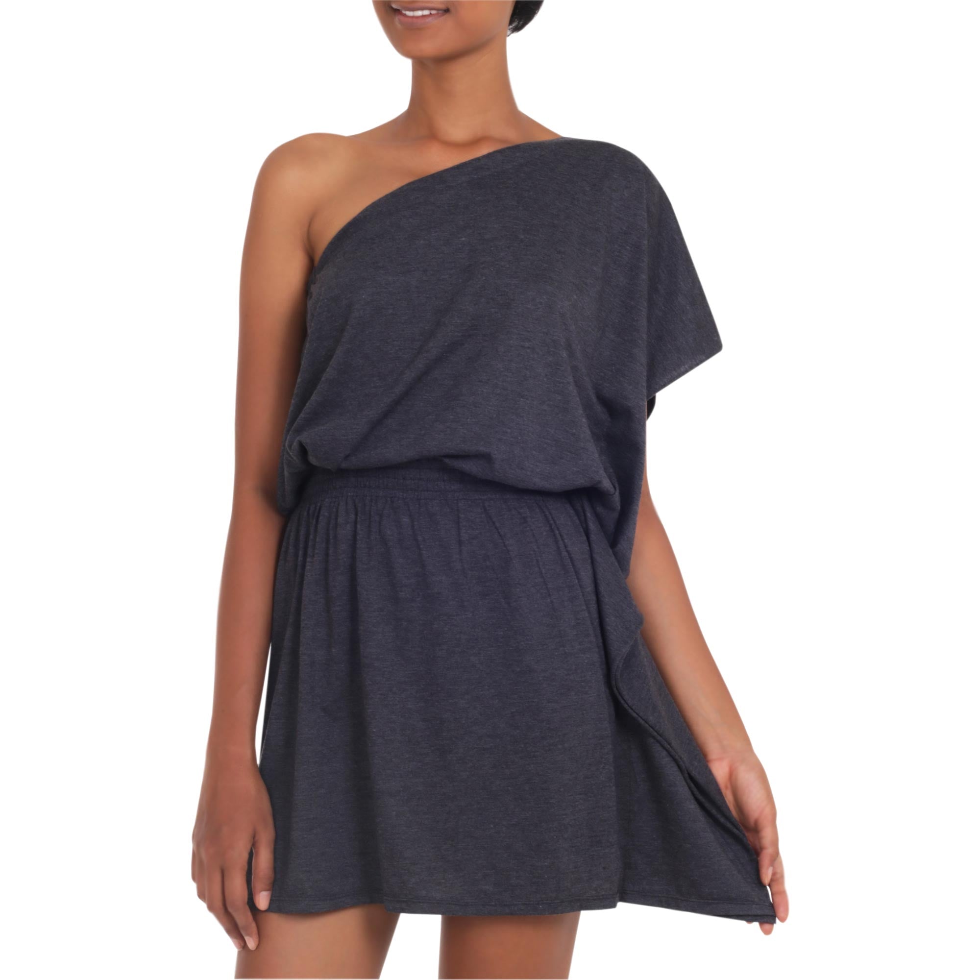 Graphite Grey Starlet One-Shoulder Dress