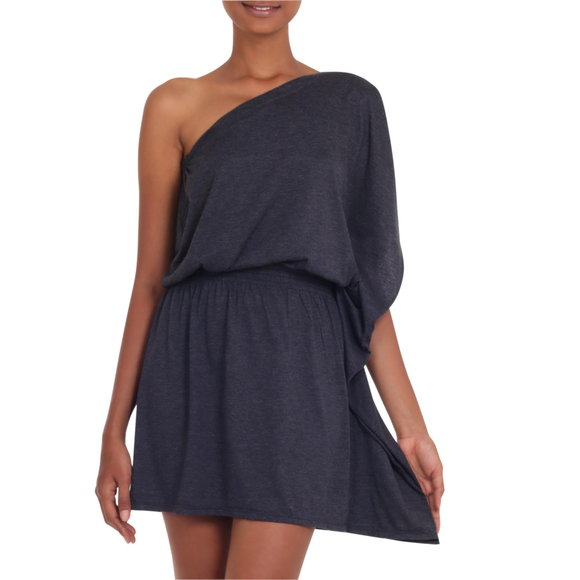 Graphite Grey Starlet One-Shoulder Dress