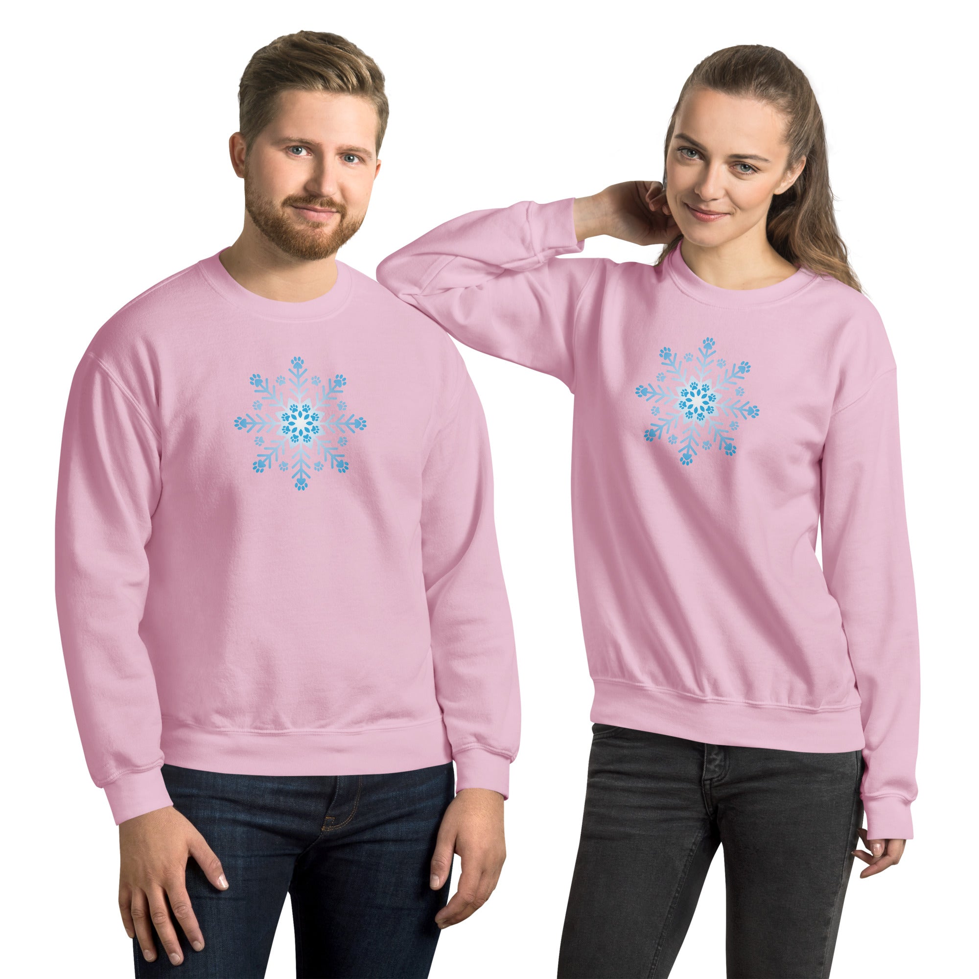 Snowflake Paw Crewneck Sweatshirt