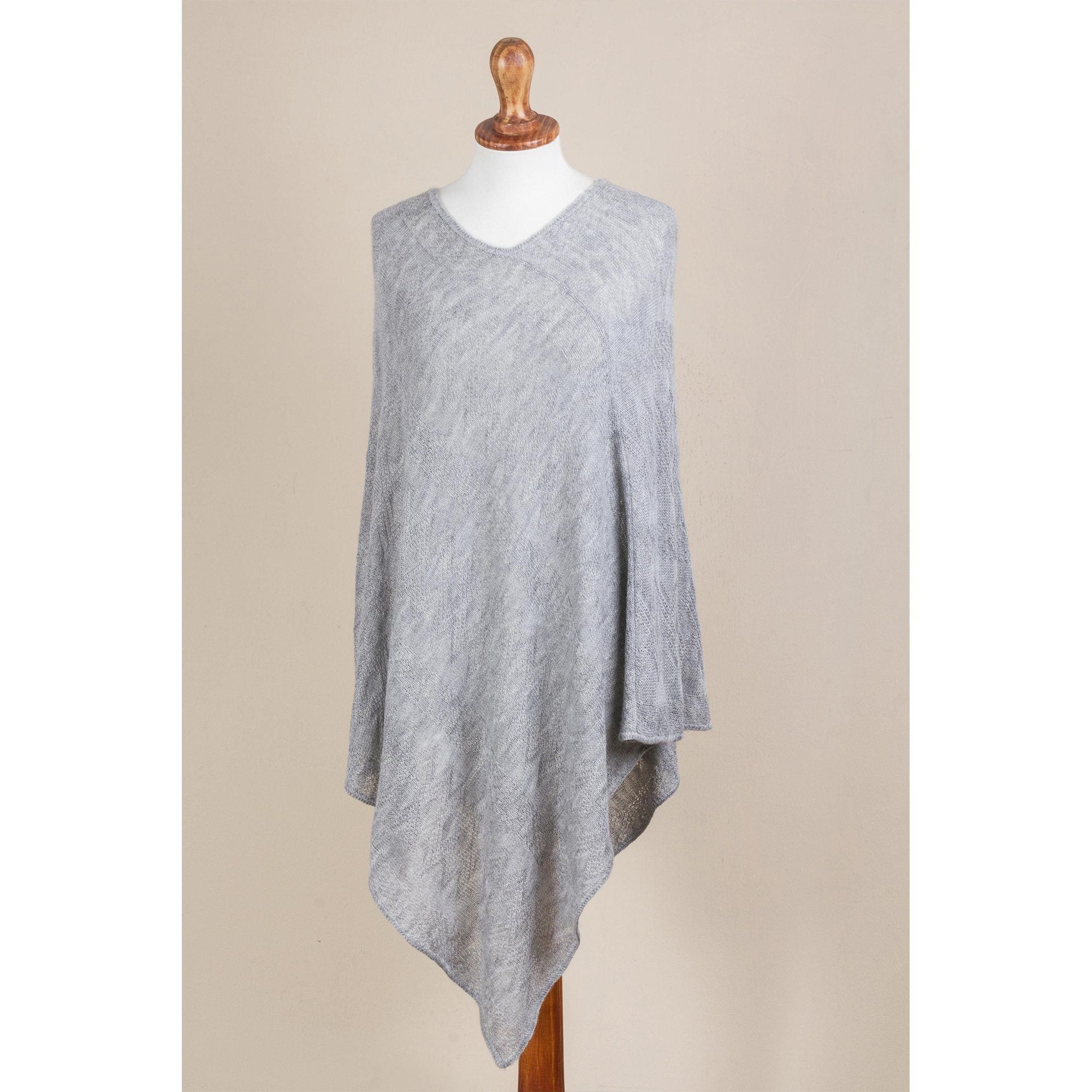 Grey Tulip Petal Poncho