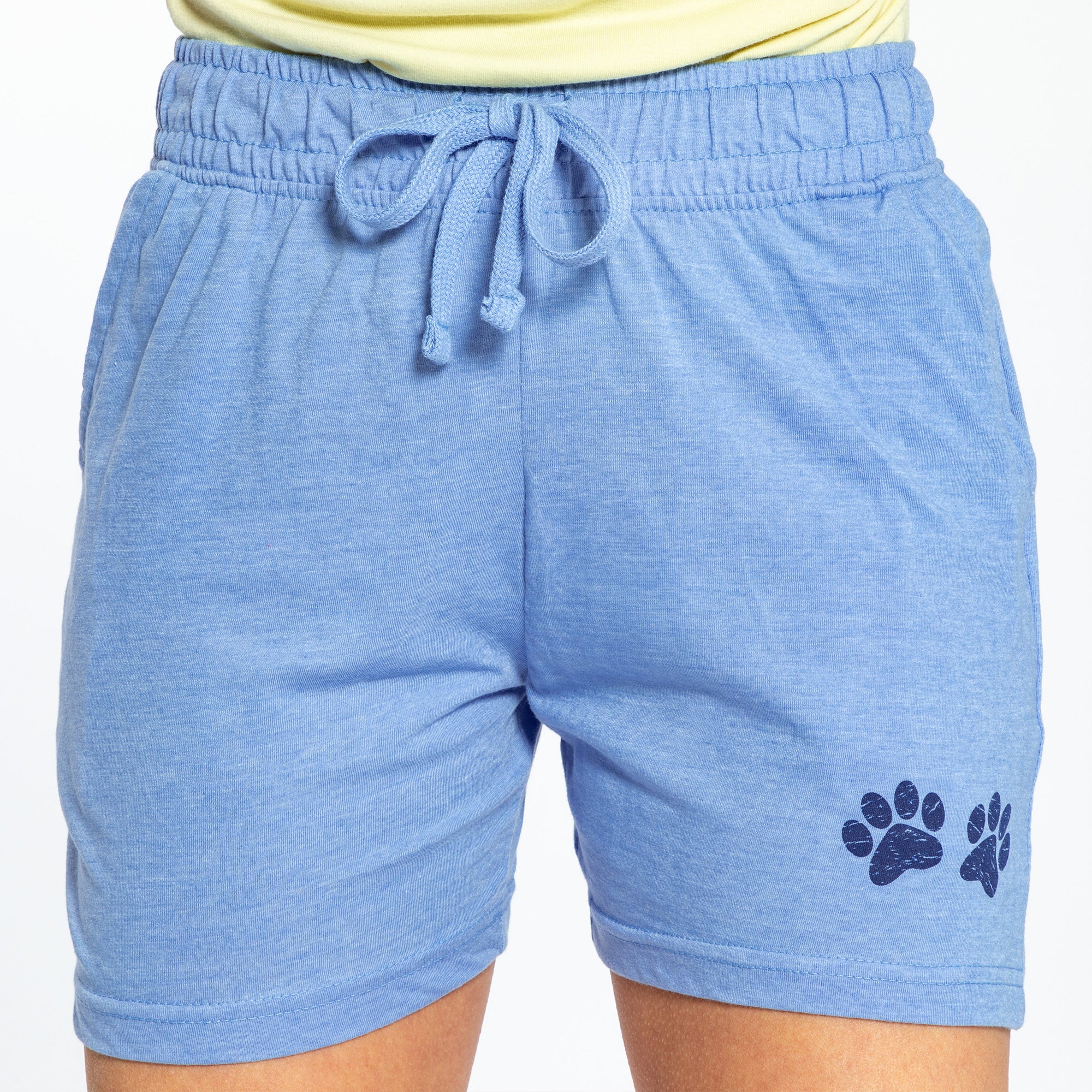 Women's Paw Print  Drawstring Shorts