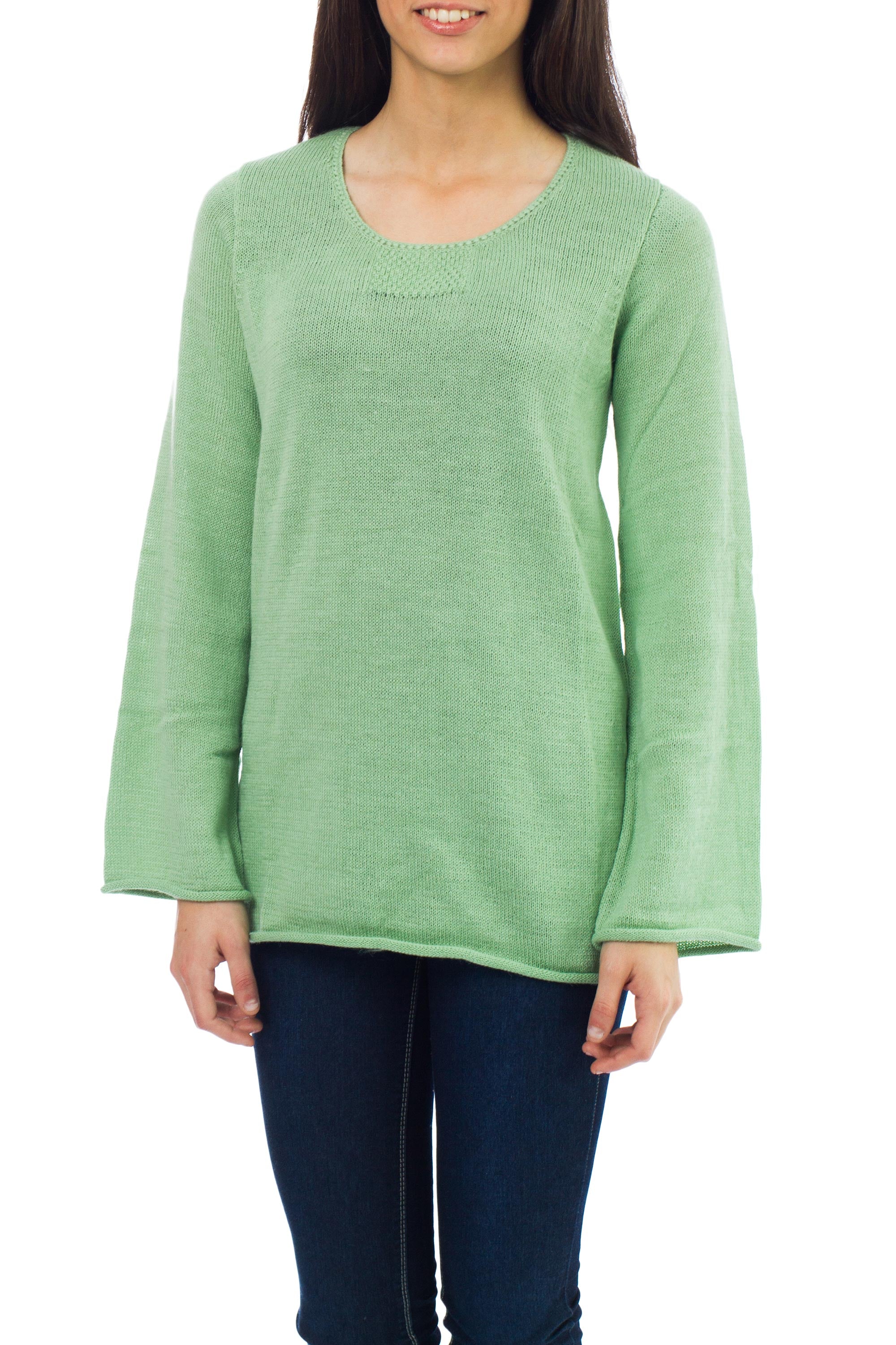 Mint Charisma Women's Alpaca Wool Blend Pullover Sweater