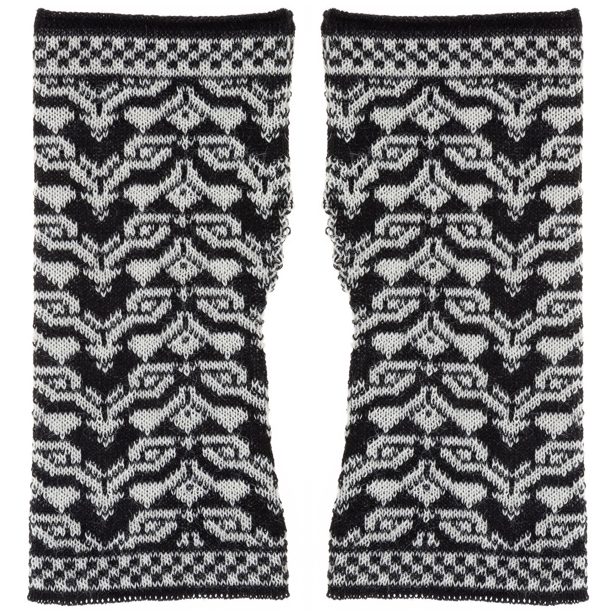 Two-Toned Alpaca Fingerless Mittens