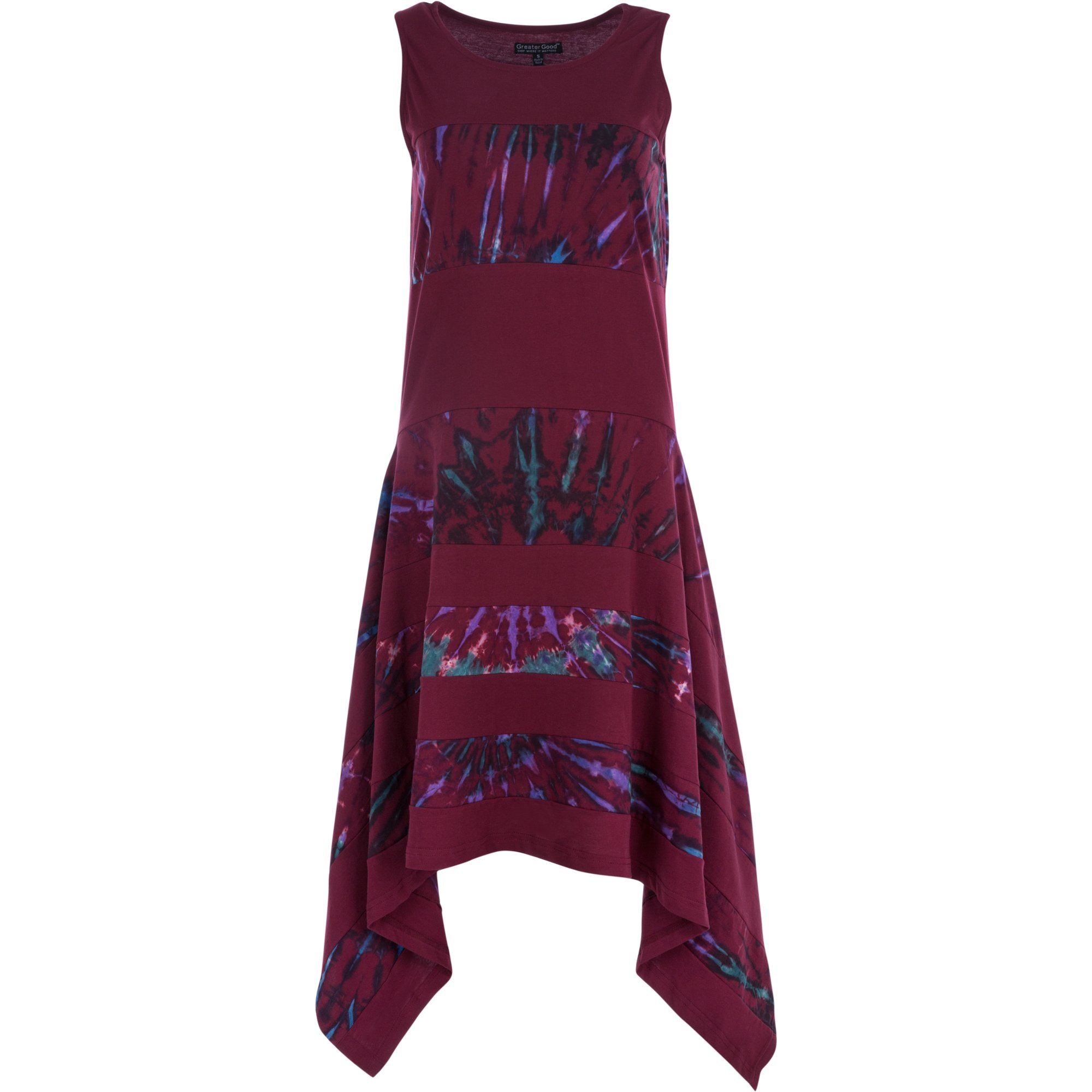 Tie-Dye Colorblock Dress