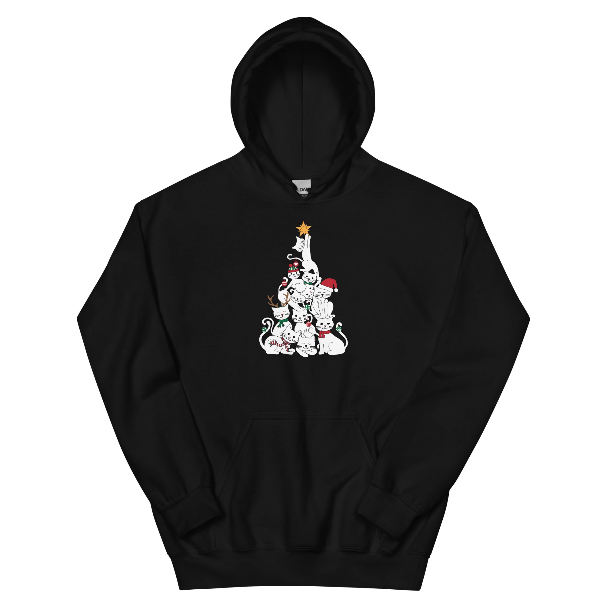 Festive Cats Christmas Tree Hoodie