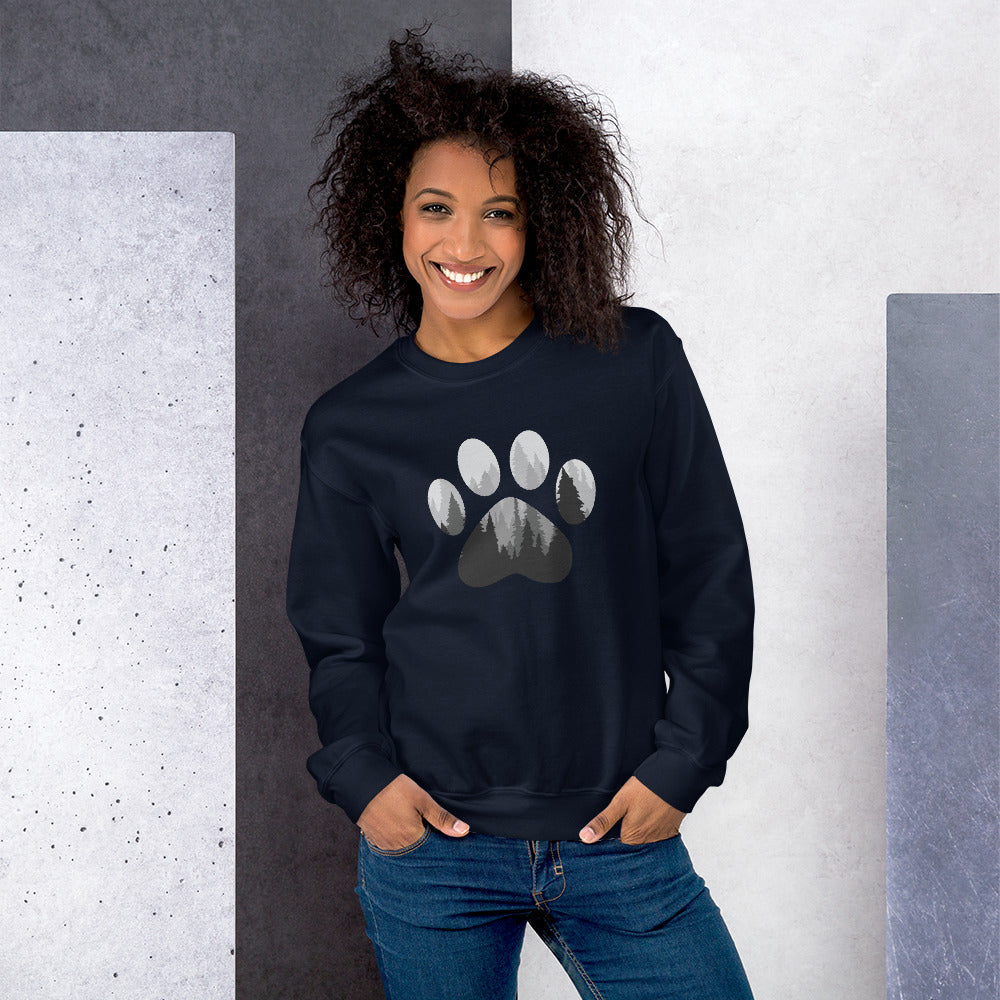 Nature View Paw Crewneck Sweatshirt