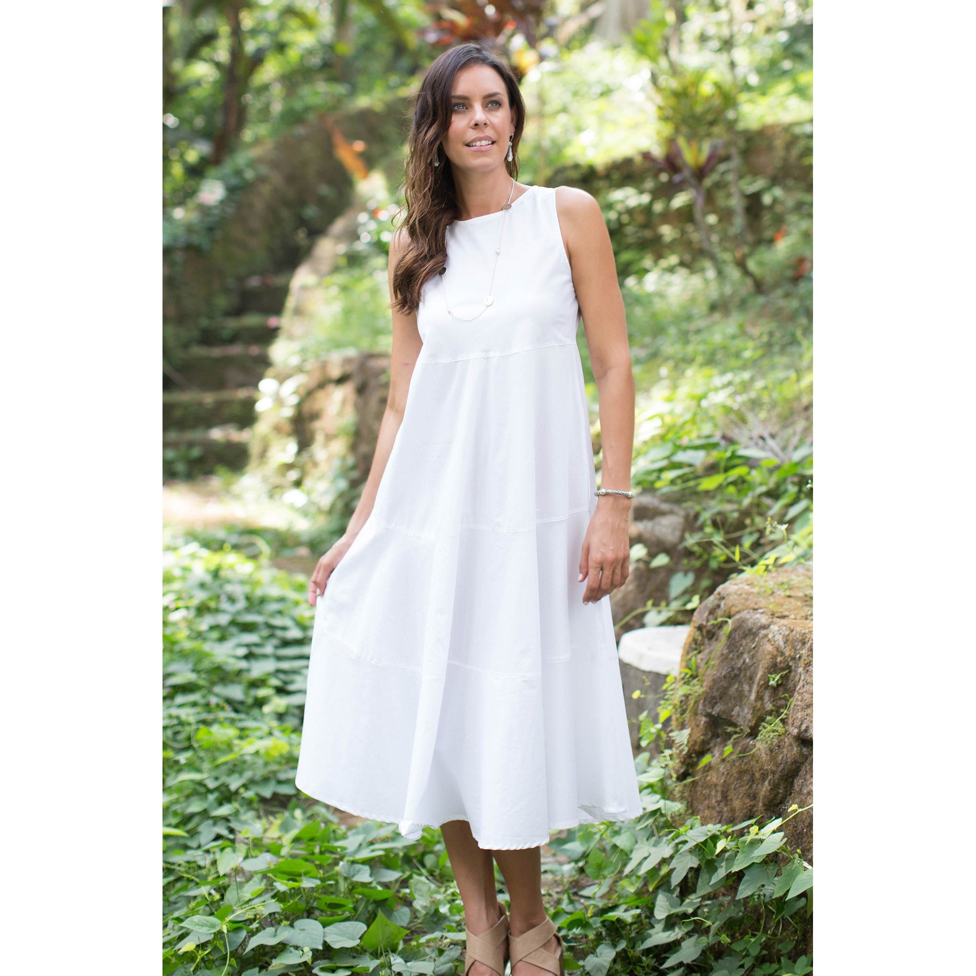 Cool White Cotton Dress