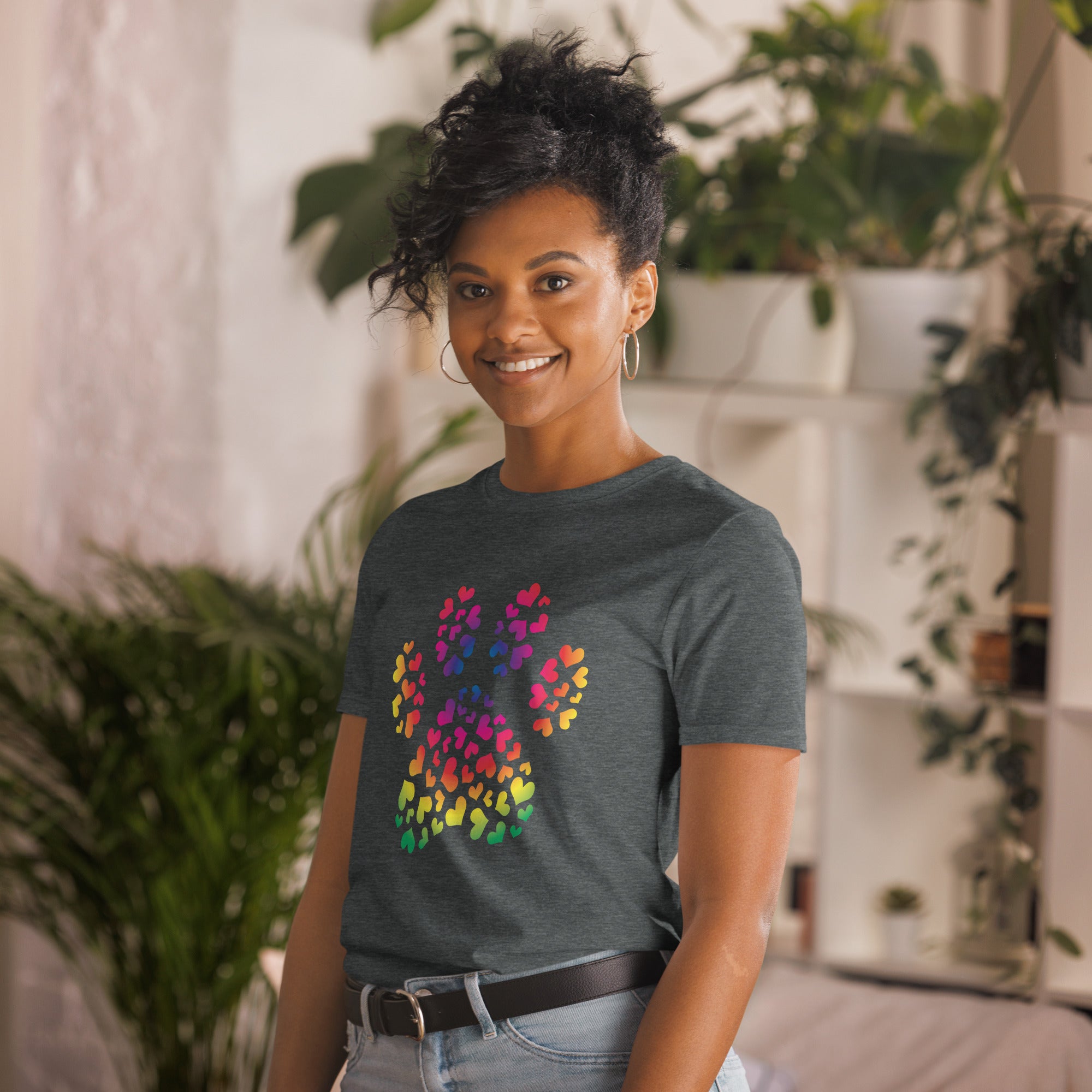 Paw of Hearts Rainbow T-Shirt