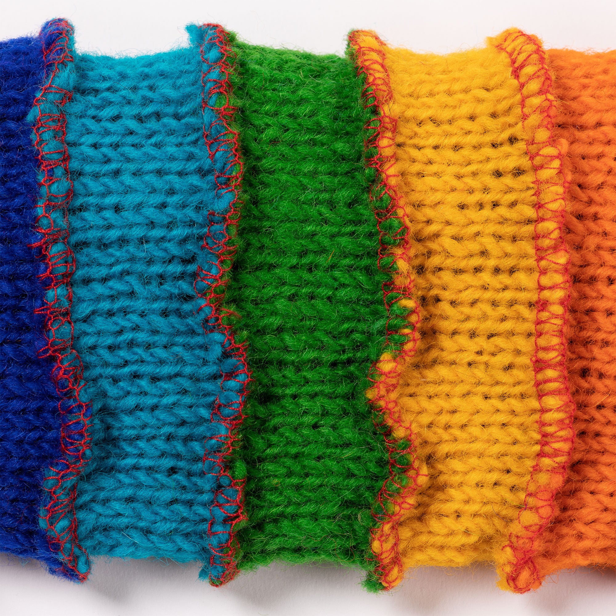 Hand Knit Rainbow Hand Warmers