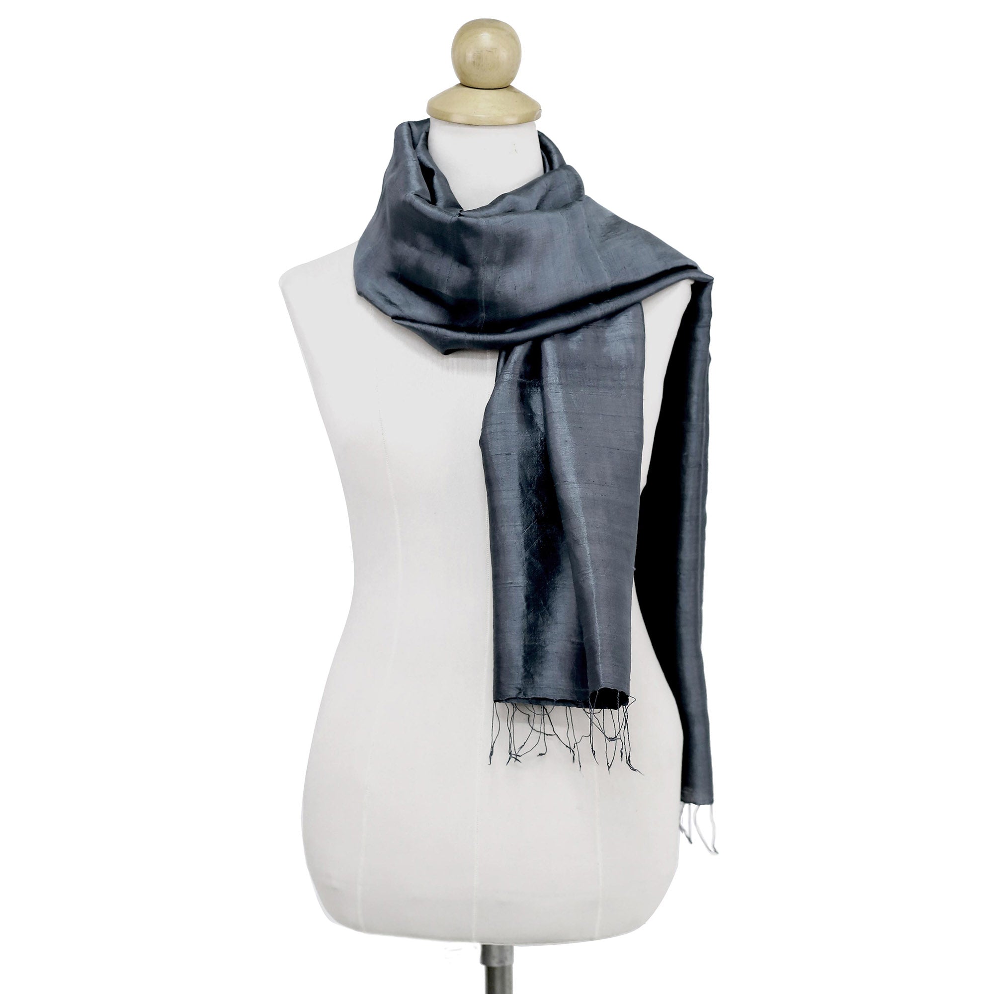 Otherworldly in Iron Grey Silk Scarf