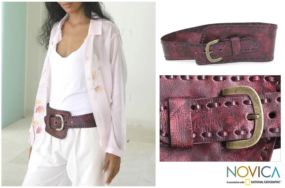 Red Phenomena Leather Belt