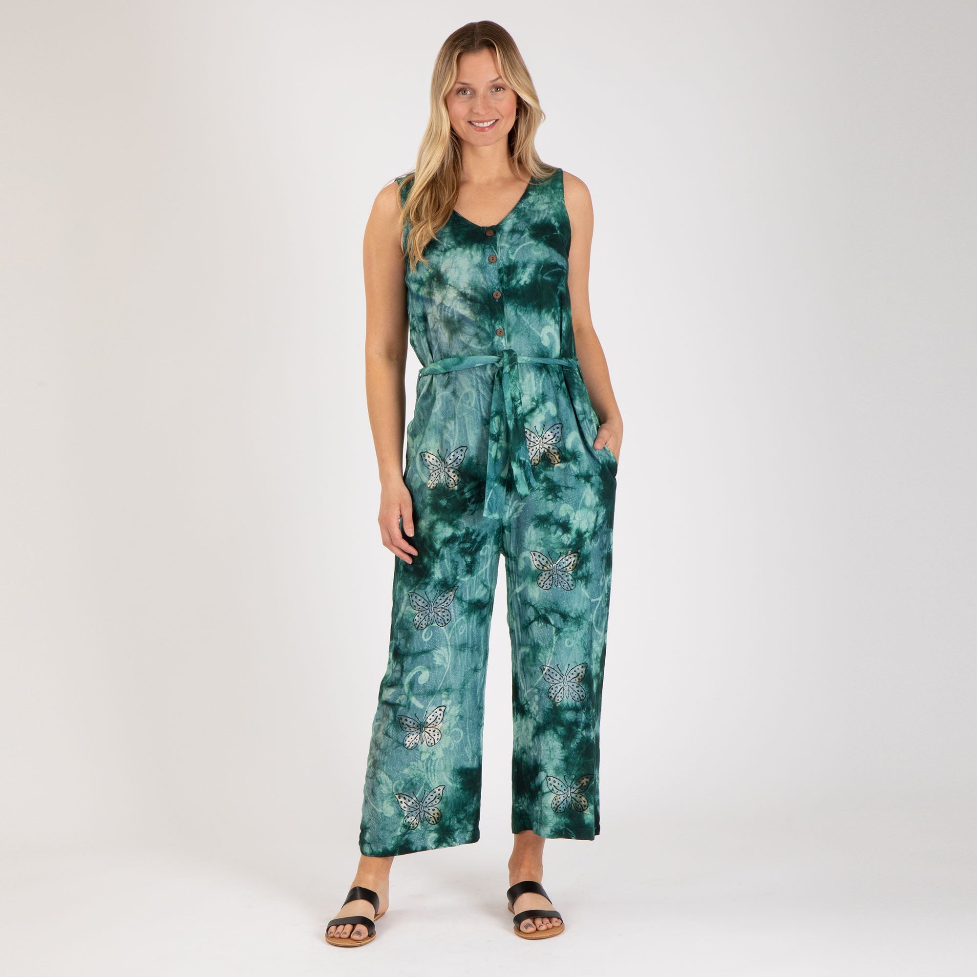 Butterflies in Bloom Hand Crafted Jumpsuit