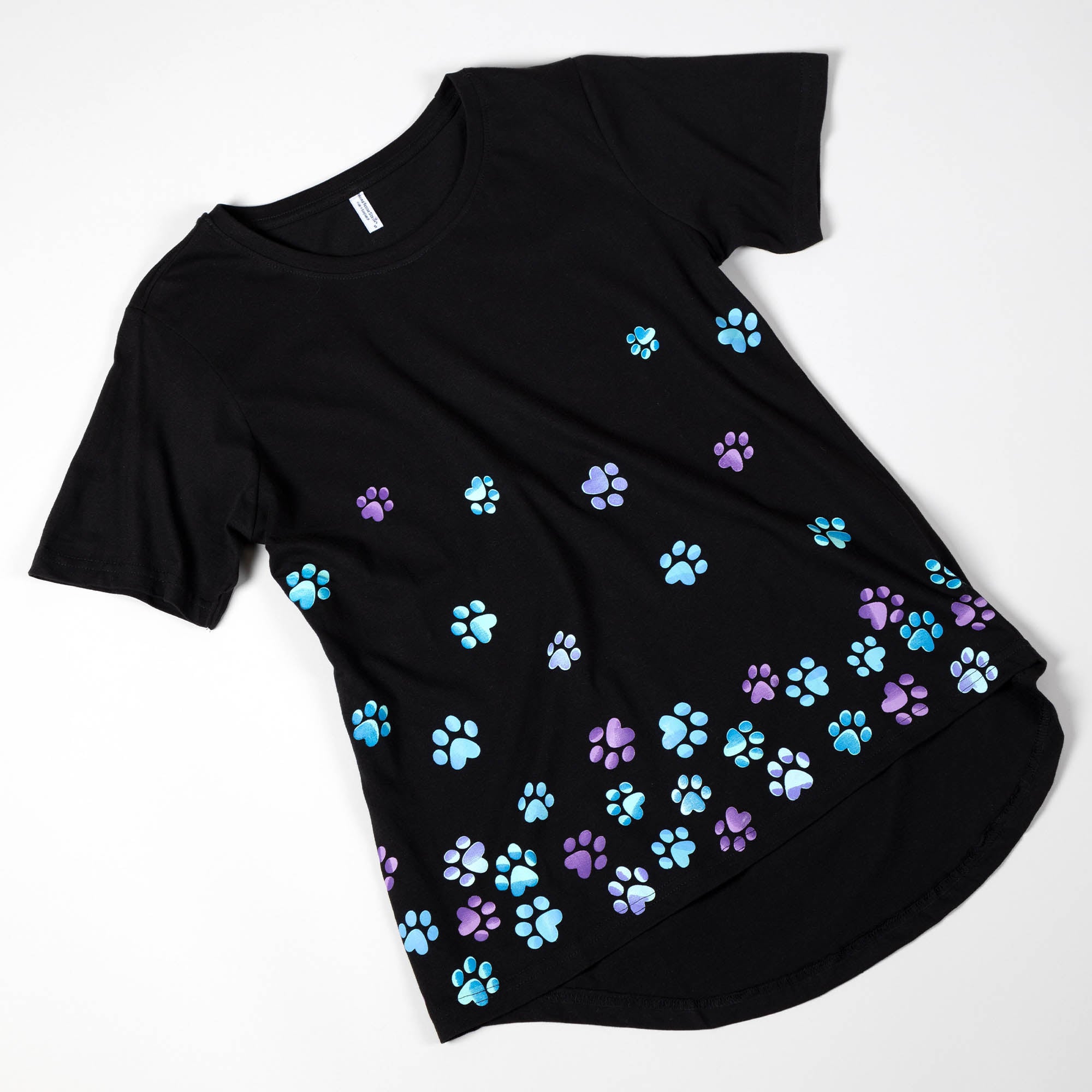 Tumbling Paws Gradient Short Sleeve T-Shirt