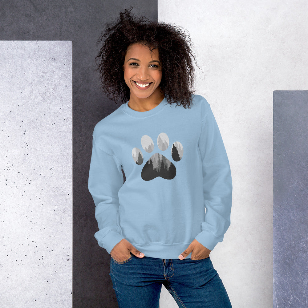 Nature View Paw Crewneck Sweatshirt