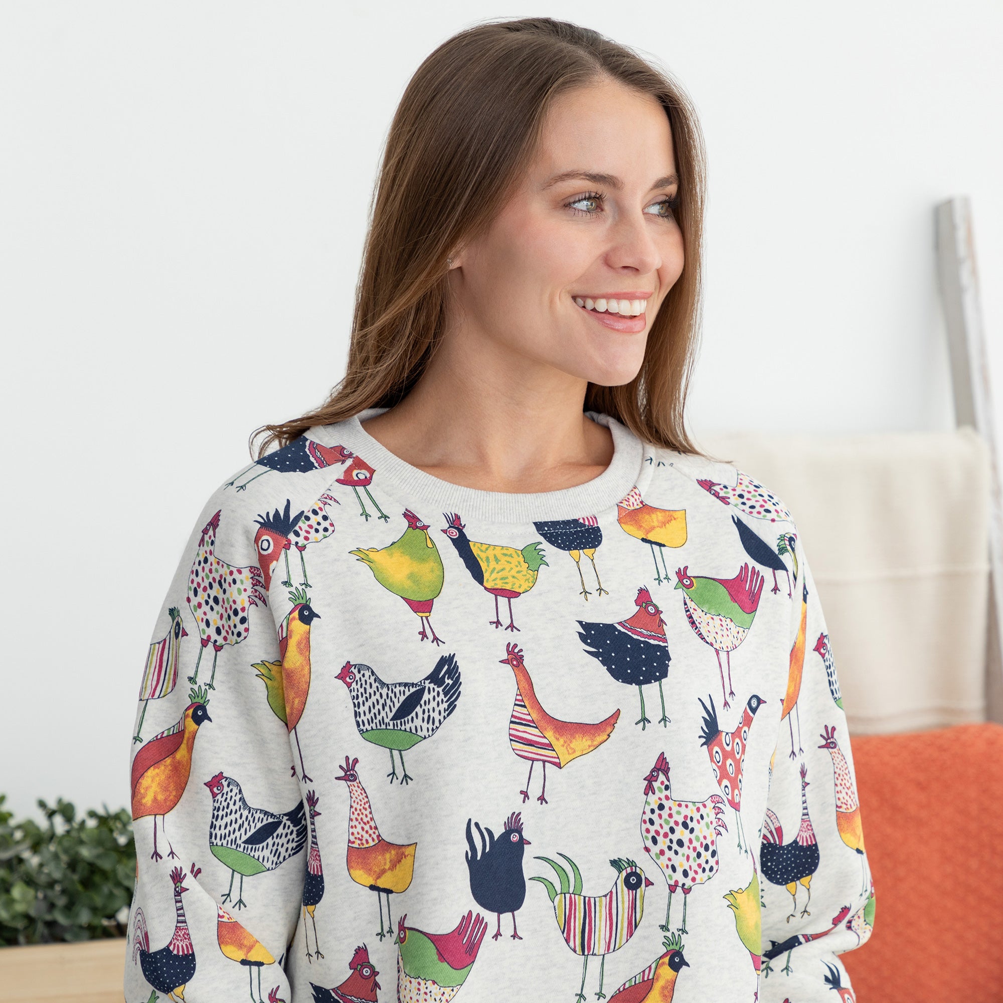 All Over Rooster Crewneck Sweatshirt