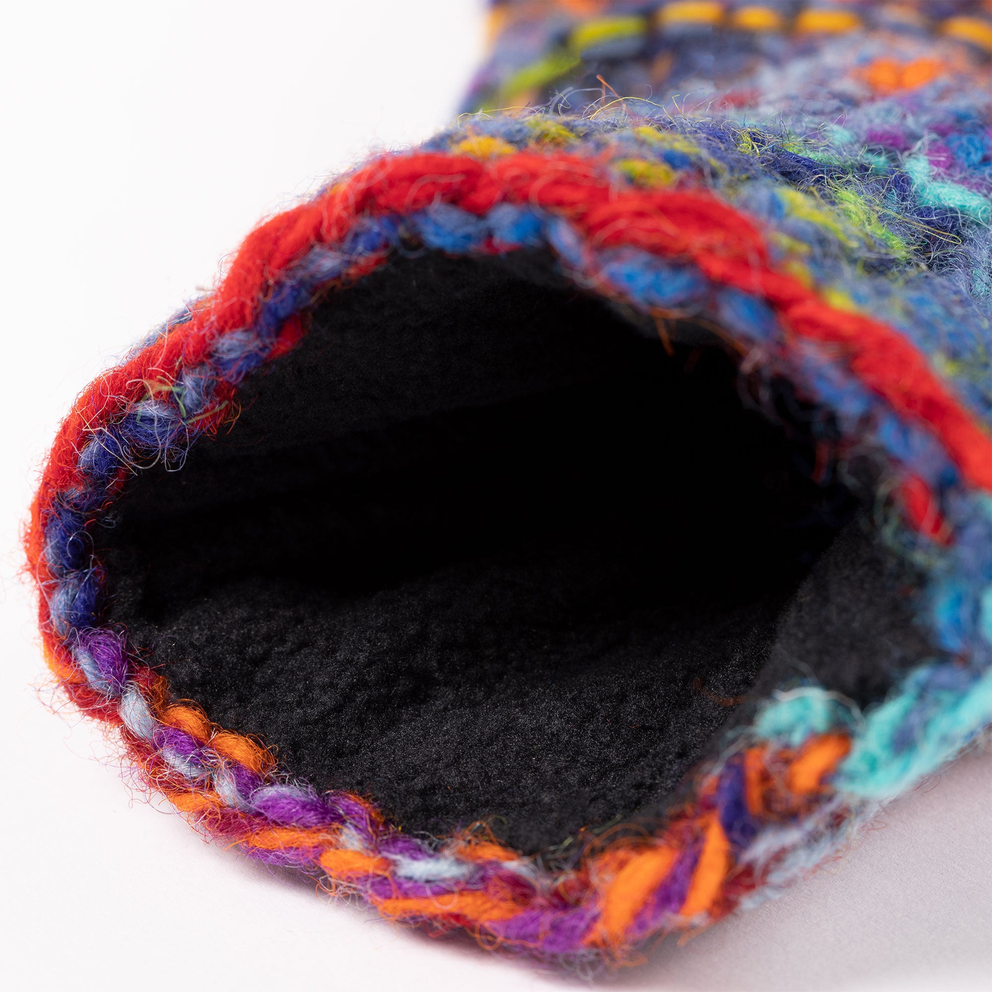 Space-Dye Hand Knit Wool Hand Warmers