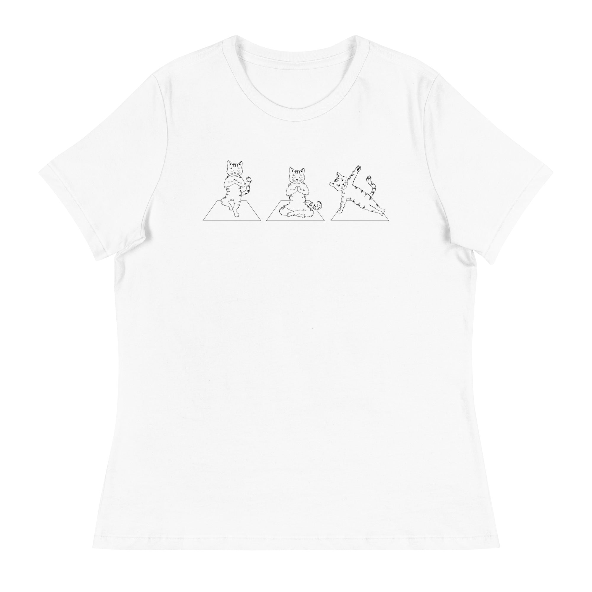 Cat Yoga Pose Relaxed T-Shirt