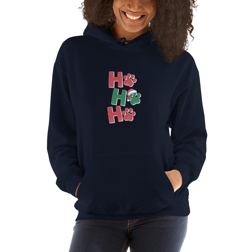 Ho Ho Ho Paw Print Hoodie